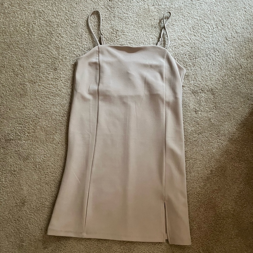 NWT H&M Strappy Mini Dress | Tan | XS - Picture 2 of 3